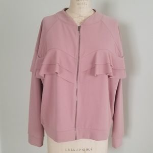 NWT NEW EMELIA Blush pink bomber jacket